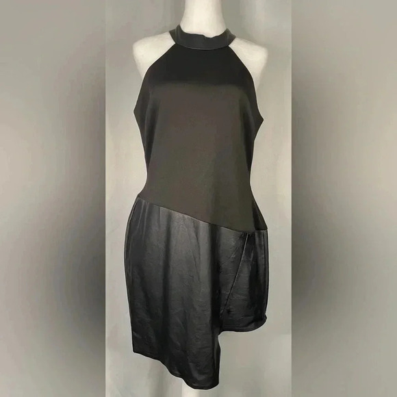 Venus women’s‎ halter dress asymmetrical hem faux leather skirt - Picture 1 of 3